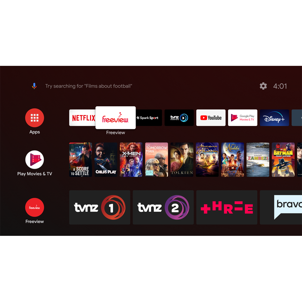 Smartvu X Android Tv Freeview Netflix 4k Dongle