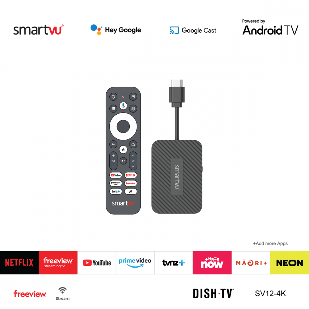 SmartVU SV12 - 4K Android TV Dongle SmartVU SV12 - 4K Android TV Dongle